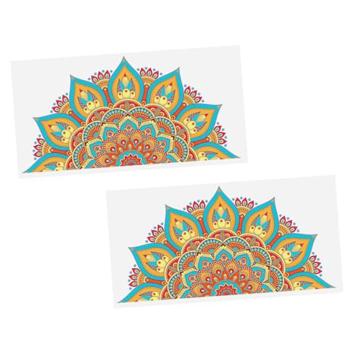 ANDRESLAD 2 Stück Teiliges Mandala Wandtattoo Selbstklebend Delikates Mandala Muster Dekorative Fensteraufkleber aus PVC Ablösbar für Schlafzimmer Wohnzimmer Kinderzimmer und Büro von ANDRESLAD