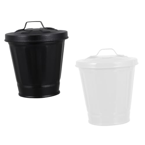 ANDRESLAD 2 Stück Teiliges Mini abfalleimer aus Robustem Eisen Kreativer Desktop blumentopf Tragbar und Leicht Geeignet für Wohnzimmer Schlafzimmer Büro und Esszimmer Dekorativ und ANDRESLAD 2 Stück Teiliges Mini abfalleimer aus Robustem Eisen Kreativer Desktop blumentopf Tragbar und Leicht Geeignet für Wohnzimmer Schlafzimmer Büro und Esszimmer Dekorativ und von ANDRESLAD