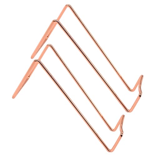 ANDRESLAD 2 Stück Teiliges Weinflaschenhalter aus Robustem Eisen Stabiles Design Eleganter Roségoldener Tisch-weinregal für Weinliebhaber zur Stilvollen Aufbewahrung und Präsentation von von ANDRESLAD