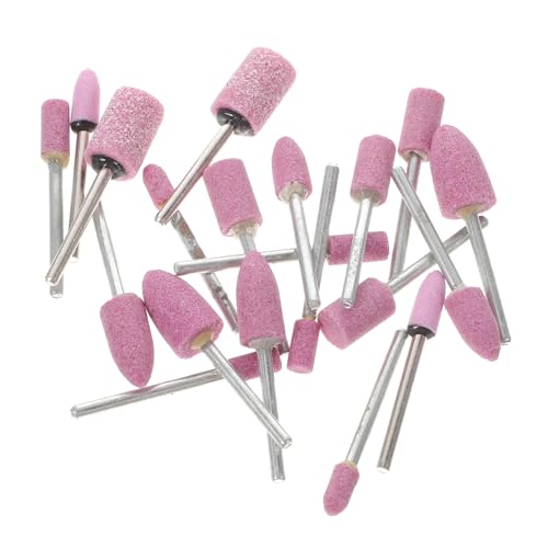 ANDRESLAD 20 Stück Teiliges Schleifkopf Bohrmaschine Hochfeste Polieraufsätze aus Pyrostein Kompatibel mit Rotierenden Werkzeugen Langlebig Verschleißfest Vielseitig für Gravur und von ANDRESLAD