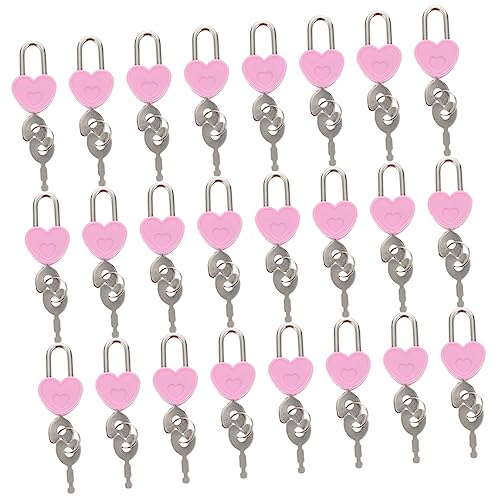 ANDRESLAD 24 Stück Mini Herz Vorhängeschloss mit Schlüsseln Multifunktionales Schloss für Tagebücher Schmuckkästchen und Schränke Rostfrei und Leicht für Valentinstag und Hochzeiten ANDRESLAD 24 Stück Mini Herz Vorhängeschloss mit Schlüsseln Multifunktionales Schloss für Tagebücher Schmuckkästchen und Schränke Rostfrei und Leicht für Valentinstag und Hochzeiten von ANDRESLAD