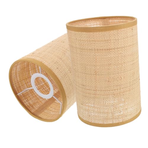 ANDRESLAD 2stücke Rattan-lampenschirme Für Stehlampen Ersatz Schirme Für Tischlampen Lange Lampenschirme Moderner Rattan-schirm Lampenschirmabdeckung Trommel-lampenschirm von ANDRESLAD