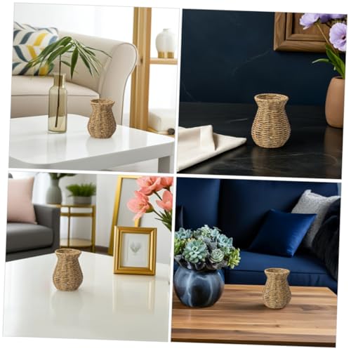 ANDRESLAD 2stücke Geflochtene Plastikvase Für Blumen Rustikales Design Handgefertigt Landhausvase Korbvase Für Heimdekoration Tischregal Tischdekoration ANDRESLAD 2stücke Geflochtene Plastikvase Für Blumen Rustikales Design Handgefertigt Landhausvase Korbvase Für Heimdekoration Tischregal Tischdekoration von ANDRESLAD