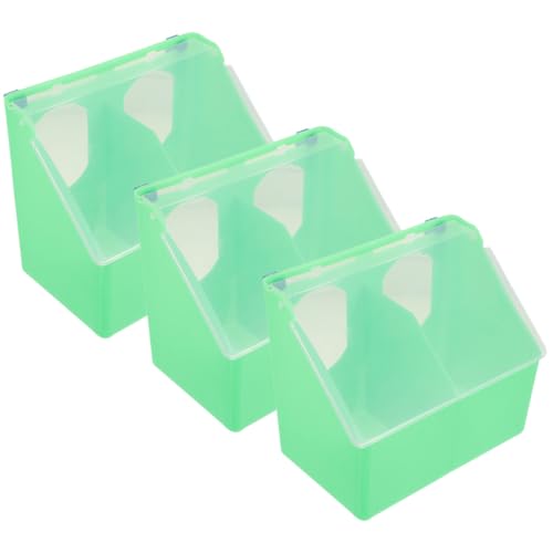 ANDRESLAD 3 Stück Teiliges Vogelkäfig futterspender Langlebiger Verschleißfester Kunststoff Multifunktionale Hängefutterbox mit Großem Fassungsvermögen Geeignet für Kleine Vögel Wie von ANDRESLAD