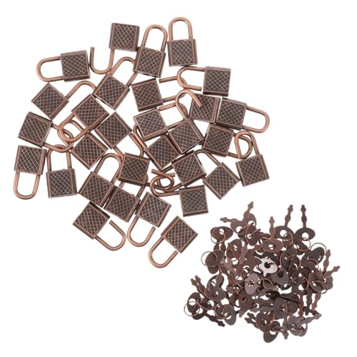 ANDRESLAD 30 Sätze Vintage Pirate Schatzkisten Verriegelungen mit Schlüsseln Metall Mini Vorhängeschlösser für Halloween Partydekoration Rollenspiel Zubehör und Gruppenaktivitäten von ANDRESLAD