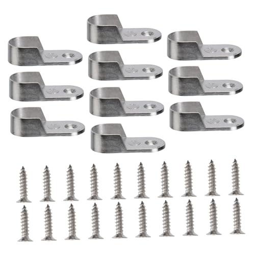 ANDRESLAD 30 Stück Röhrenstützenhalterung Kleiderstange Klammern montiert hängend Kleidung Pole Stuhlstangenstütze Schrankrohrhalter Stütze der Schrankstange Schrankhardware Möbelhardware von ANDRESLAD