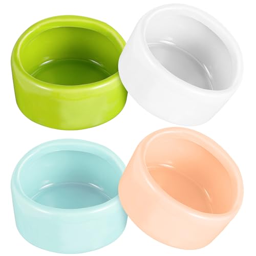 ANDRESLAD 4 Stück Keramik Hamsternapf Kleine Futternäpfe rutschfest Stabile Futter Wasserschalen Für Hamster Meerschweinchen und Kleine Kleintiere Farbmix Grün Rosa Weiß Blau ANDRESLAD 4 Stück Keramik Hamsternapf Kleine Futternäpfe rutschfest Stabile Futter Wasserschalen Für Hamster Meerschweinchen und Kleine Kleintiere Farbmix Grün Rosa Weiß Blau von ANDRESLAD