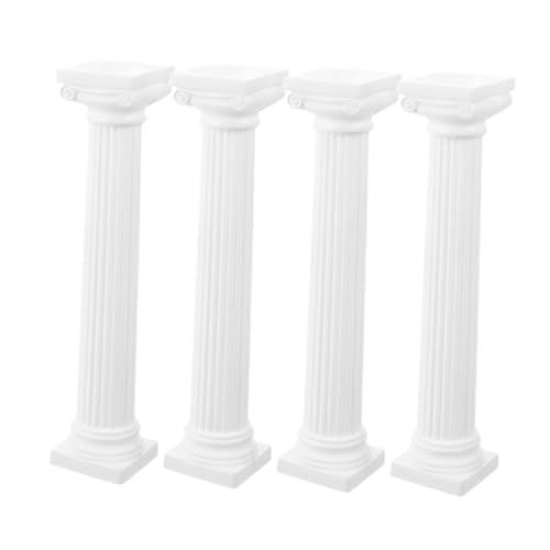 ANDRESLAD 4 Stück Mini Römische Säulen Kleine Quadratische DIY Säulendekoration Stabile Weiße Roman Pfeiler für Fotografie Mikro Landschaft Hochzeit und Wohnkultur von ANDRESLAD