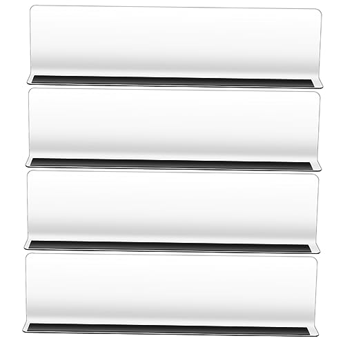 ANDRESLAD 4 Stück Regalteiler Geformt Organisatoren Trennzeichen Magnetischer Regaltrenner Supermarkt Schindel Organisation Montiert Klare Trennwände Klare Schrankteiler PVC von ANDRESLAD