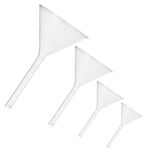 ANDRESLAD 4 Stück Teiliges Borosilikat glas trichterset mit Kurzem Hals Hitzebeständig und Chemikalienresistent Kompakte Präzise Flüssigkeitsübertragung für Labor und Handwerk ANDRESLAD 4 Stück Teiliges Borosilikat glas trichterset mit Kurzem Hals Hitzebeständig und Chemikalienresistent Kompakte Präzise Flüssigkeitsübertragung für Labor und Handwerk von ANDRESLAD