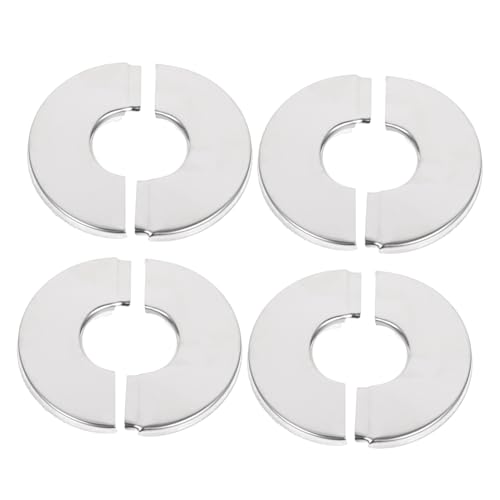 ANDRESLAD 4 Stück Teiliges Edelstahl Escutcheon Cover Rostfrei Korrosionsbeständig Runde Rohrmanschetten Abdeckung für Wasserrohre Dekorative Rosetten für Heizungs Wasserarmaturen von ANDRESLAD
