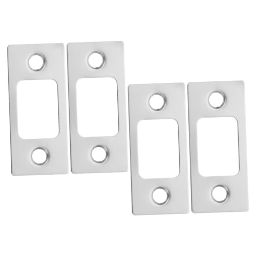 ANDRESLAD 4 Stück Teiliges Edelstahl Tür schließbleche für Außentüren Rostfreie Deadbolt Abdeckplatten Präzise Verriegelungsführung Verstärkte für Wohnraum Zimmertüren von ANDRESLAD