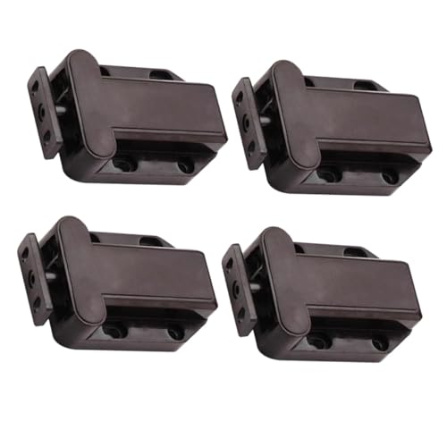 ANDRESLAD 4 Stück Teiliges Safe Touch Latch Kunststoff Türverschluss Push to open Selbstsichernd für Schrank Küchentüren Kompakt Langlebig Kindersicher für Schlafzimmer Badezimmerschränke von ANDRESLAD