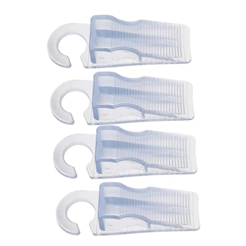 ANDRESLAD 4 Stück Türstopper aus Elastischem Rutschfestem Material mit Haken Transparenter Türkeil für Glas- Holz Industrietüren Praktischer Bohrfreier Türpuffer für Büro und Zuhause von ANDRESLAD