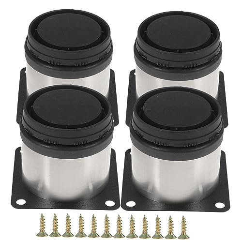 ANDRESLAD 4 Stück Verstellbare Möbelbeine Runde Möbelstützen für Schränke und Tische Tragfähigkeit Langlebig und Robust Geeignet für DIY Projekte von ANDRESLAD
