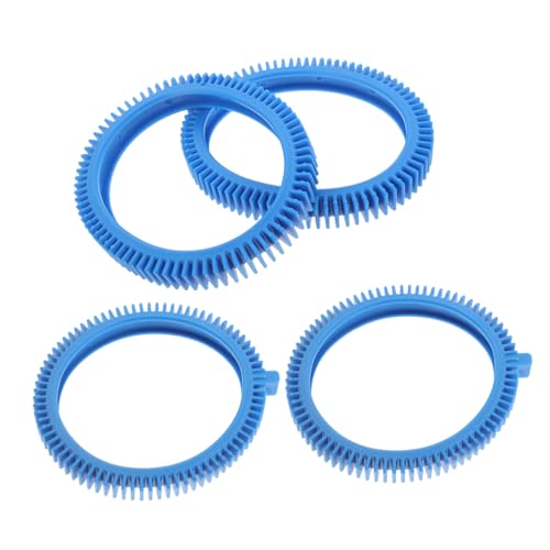 ANDRESLAD 4 Teiliges Ersatzteil Für Poolreiniger Wartungsset Für Oberirdische Pools Poolreiniger Räder Ersatz Radlauffläche Reifen Ersatzteile Blaues PVC von ANDRESLAD