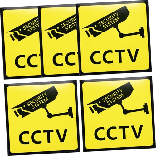 ANDRESLAD 5 Stück Cctv Videoüberwachung Warnschilder Selbstklebend Wetterfest Sicherheitsaufkleber für Außen mit Stunden Überwachung Hinweis für Privatgrundstück Schutz ANDRESLAD 5 Stück Cctv Videoüberwachung Warnschilder Selbstklebend Wetterfest Sicherheitsaufkleber für Außen mit Stunden Überwachung Hinweis für Privatgrundstück Schutz von ANDRESLAD