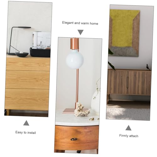 ANDRESLAD 5 Stück Teiliges Kupfer Möbelgriffe Vintage Stil Einloch Schrankgriffe Schubladenknöpfe für Kommode Küchenschrank Kleiderschrank Wohnzimmer Türgriff Robust Langlebig von ANDRESLAD