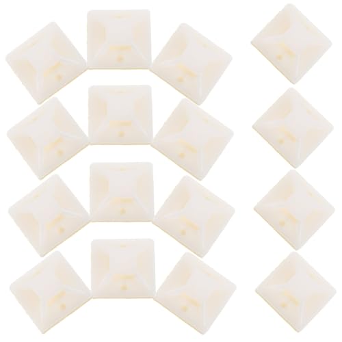 ANDRESLAD 500 Stück Selbstklebende Kabelbinderhalter aus Robustem Abs mit Starkem Klebesockel Praktische Montagebasis für Kabelbinder Langlebig und Einfach zu Befestigen für Kabelmanagement von ANDRESLAD