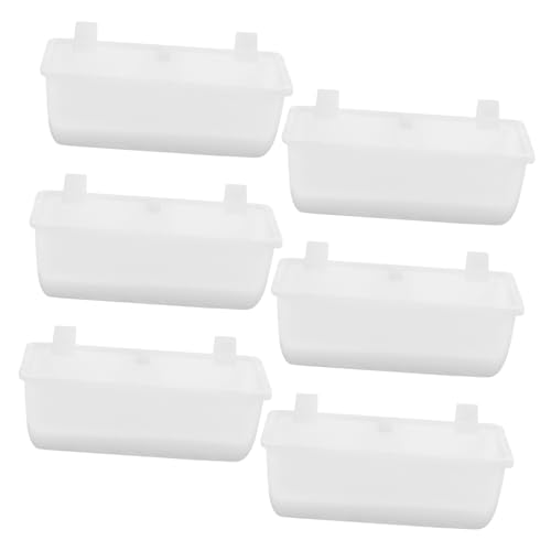 ANDRESLAD 6 Stück 6 teiliges hängendes Futternapf Set für Haustierkäfige aus dickem Kunststoff Große Kapazität Futter und Wassernapf für Hunde Katzen und Kleintiere Robust und langlebig von ANDRESLAD