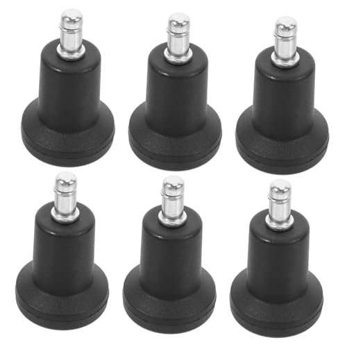 ANDRESLAD 6 Stück Teiliges Hohe Feste Bürostuhl gleiter mit Circlip mechanismus Rutschfeste Gleitrollen für Hartböden Einfache Installation Langlebig und Kompatibel mit Standard drehsesseln von ANDRESLAD