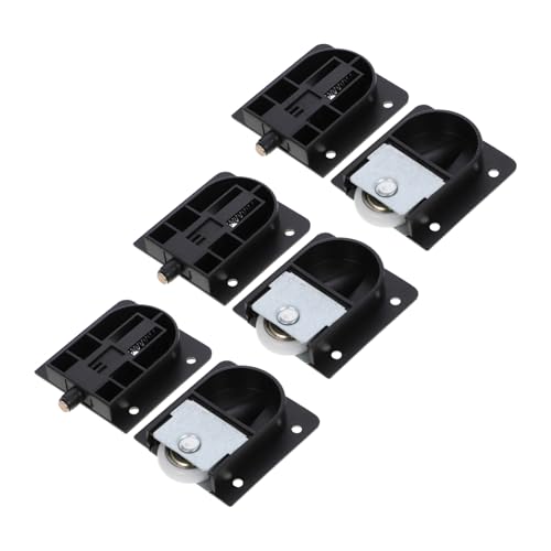 ANDRESLAD 6 Stück Teiliges Robustem Kunststoff Geräuschlos mit Verstärkter Basis Verschleißfest und Stabil Geeignet für Schrank Kleiderschrank schiebetüren Einfache Montage von ANDRESLAD