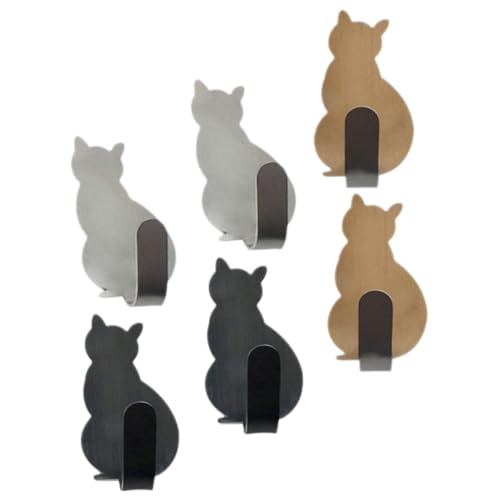 ANDRESLAD 6 Stück Teiliges Selbstklebende Wandhaken aus Edelstahl Dekorative Katzenform Robust und Temperaturbeständig Platzsparend für Jacken Taschen und Schlüssel Geeignet für Wohn ANDRESLAD 6 Stück Teiliges Selbstklebende Wandhaken aus Edelstahl Dekorative Katzenform Robust und Temperaturbeständig Platzsparend für Jacken Taschen und Schlüssel Geeignet für Wohn von ANDRESLAD
