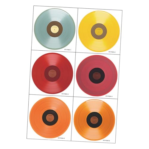 ANDRESLAD 6 Stück Teiliges Vinyl Schallplatten Wandtattoo aus Reißfestem PVC Selbstklebend Retro Musik Wanddeko für Wohnzimmer Schlafzimmer Bar Büro Ktv Langlebig und Leicht Anzubringen ANDRESLAD 6 Stück Teiliges Vinyl Schallplatten Wandtattoo aus Reißfestem PVC Selbstklebend Retro Musik Wanddeko für Wohnzimmer Schlafzimmer Bar Büro Ktv Langlebig und Leicht Anzubringen von ANDRESLAD