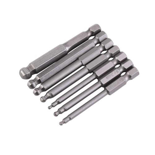 ANDRESLAD 7 Stück Teiliges Ball End Schraubendreher Bit Set Stahl Magnetisch Langlebig Kompatibel mit Elektroschrauber Handbohrer Innensechskant Bits ANDRESLAD 7 Stück Teiliges Ball End Schraubendreher Bit Set Stahl Magnetisch Langlebig Kompatibel mit Elektroschrauber Handbohrer Innensechskant Bits von ANDRESLAD
