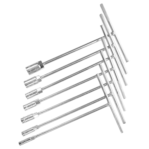 ANDRESLAD 7 Stück Teiliges T griff Steckschlüssel Set mit Ergonomischem Griff Langlebiger Stecknuss Satz Praktisches Ratschenwerkzeug für Reparaturen und Vielseitigen Einsatz von ANDRESLAD
