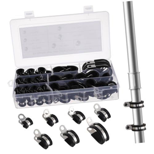 ANDRESLAD 72 Stück Rohrschellen Set U Förmige Schlauchklemmen Strap Clamps für Rohrreparaturen Einfache Installation Robuste und Langlebige Mehrere von ANDRESLAD
