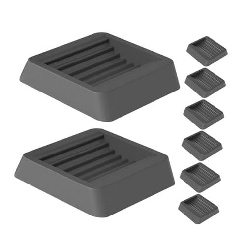 ANDRESLAD 8 Quadratische Bettstopper – Möbelgleiter, Kratzfester Bodenschutz – rutschfeste Möbelrollengleiter – Für Teppich, Stuhl, Hartböden, Bett, 80 X 80 Mm von ANDRESLAD
