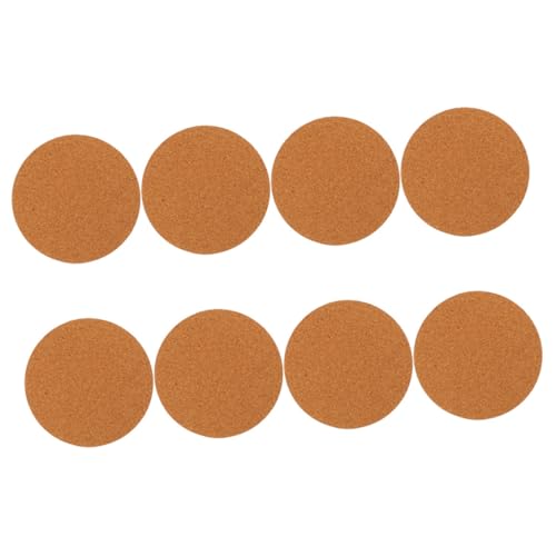 ANDRESLAD 8 Stück Teiliges Kork Untersetzer für Blumentöpfe Runde Umweltfreundliche Pflanzenmatten mit Rutschfester Oberfläche Wasserabsorbierend Kratzfest Geeignet für Balkon Garten Innen von ANDRESLAD