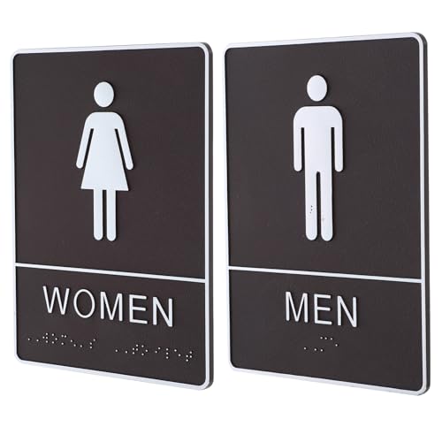 ANDRESLAD Acryl Toilettenschild mit Braille Selbstklebend Geschlechtsindikator für Herren Damen Öffentliche Wc Türschild Langlebig Leicht zu Reinigen Barrierefrei Badezimmer Zeichen ANDRESLAD Acryl Toilettenschild mit Braille Selbstklebend Geschlechtsindikator für Herren Damen Öffentliche Wc Türschild Langlebig Leicht zu Reinigen Barrierefrei Badezimmer Zeichen von ANDRESLAD