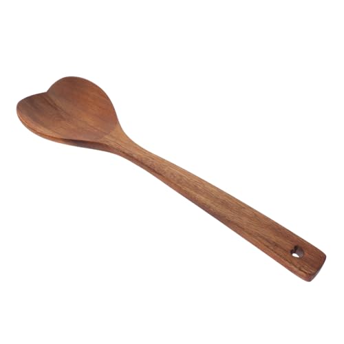 ANDRESLAD Akazienholzlöffel Valentinstagslöffel Küchenutensil Valentinstags Herzlöffel Großer Rührlöffel Langer Entwöhnungslöffel Misch Koch Und Servierlöffel Multifunktionaler von ANDRESLAD