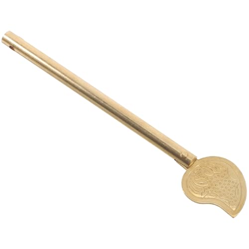 ANDRESLAD Antiker Messing Türverschluss Bolzen mit Künstlerischem Blattdesign Klassischer Chinesischer Riegel für Schrank Kommode Schuhschrank Schnelle und Einfache Verriegelung Vielseitig von ANDRESLAD