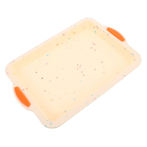 ANDRESLAD Backblech -kuchenform Kuchenform Aus Silikon Backformen Aus Silikon Quadratische Backform Brownie-backform Backform Aus Silikon Backform Für Kuchen Mini-backformen Kieselgel Beige von ANDRESLAD