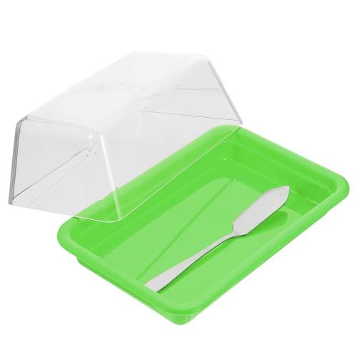 ANDRESLAD Butteraufbewahrungsbox mit Edelstahl buttermesser und Frischhaltedeckel Multifunktionaler Butterbehälter für Kühlschrank Wiederverwendbar für Küche und Haushalt von ANDRESLAD