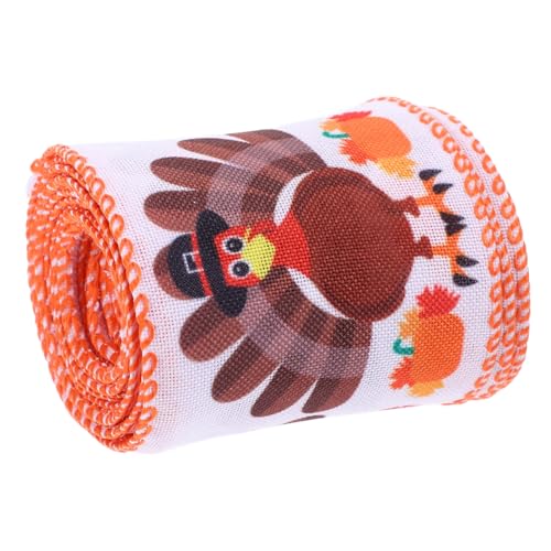 ANDRESLAD Diy Schleifenband Abschlussball Herbsterntebänder Fallen Band Für Danksagung Herbst Ripsband Wickeln Bänder Dekorationen Banddekoration Thanksgiving-bastelband Dekorate Polyester von ANDRESLAD
