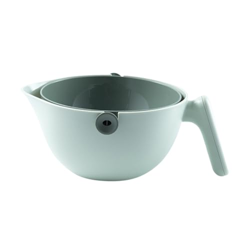 ANDRESLAD Drehbarer Doppelter Küchensieb Korb Praktischer Obst Gemüsekorb Spülmaschinengeeignet Abtropfbar und Platzsparend für Haushalt und Gastronomie Bpa frei Leicht zu Reinigen von ANDRESLAD