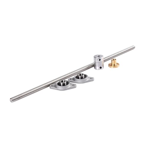 ANDRESLAD Drucker Gewindespindel Aluminium Trapezgewinde mit Kupfermutter Antirücklauf für Cnc Fräse Holz Kunststoff Projekte von ANDRESLAD