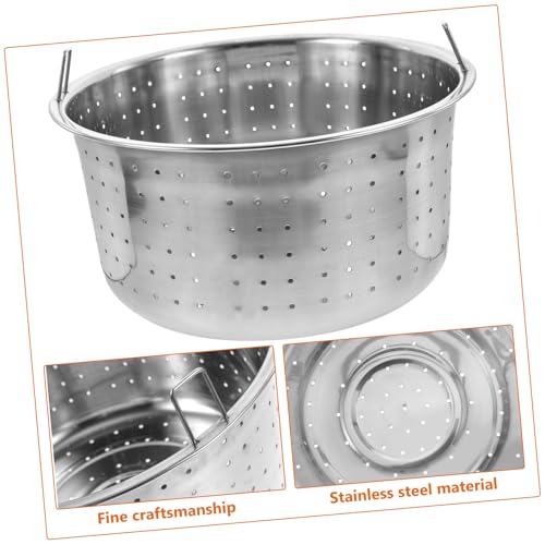 ANDRESLAD Edelstahl Dampfgarer Korb Antihaftbeschichtet Multifunktionaler Dampfeinsatz für Reiskocher und Gemüse Hitzebeständig Leicht zu Reinigen mit Praktischem Haken für Einfaches von ANDRESLAD