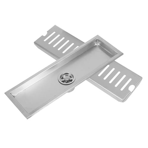 ANDRESLAD Edelstahl Duschablauf Abdeckung Lang Haarsieb Haarfänger für Badezimmer Küche Waschraum Rostfrei Einfache Installation Langlebig Praktische Nutzung von ANDRESLAD