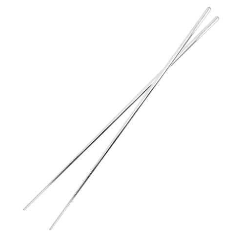 ANDRESLAD Edelstahl Essstäbchen Lang Hitzebeständig Wiederverwendbar Robust für Hot Pot Frittieren und Nudeln Rostfrei Langlebig Küchenzubehör für Heimgebrauch von ANDRESLAD