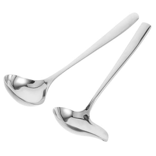 ANDRESLAD Edelstahl Soßenkelle mit Ausgießer Langlebig Spülmaschinenfest für Soßen Dressings Suppen und Desserts Ergonomischer Griff Polierte Oberfläche von ANDRESLAD