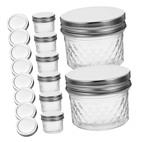 ANDRESLAD Einmachgläser mit Deckel Glas Vorratsgläser für Marmelade Honig Luftdicht Haushaltsgläser Breiter Mund Spülmaschinengeeignet für Süßigkeiten und Konserven von ANDRESLAD
