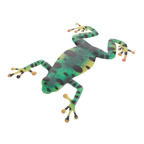 ANDRESLAD Eisen Frosch Wanddekoration Grün Robuste Eisenkunst Wandhänger Wetterfeste Gartendeko für Innen Außen Lebendige Handwerkskunst für Garten Fenster und Halloween Feier von ANDRESLAD