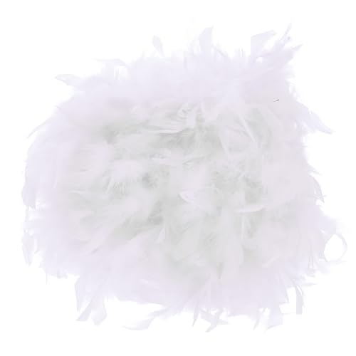 ANDRESLAD Eleganter Runder Lampenschirm mit Weißen Federn Dekorativer Tischlampenschirm aus Langlebigem Material Sanftes Lichtschutz zubehör für Wohnzimmer Schlafzimmer Büro und ANDRESLAD Eleganter Runder Lampenschirm mit Weißen Federn Dekorativer Tischlampenschirm aus Langlebigem Material Sanftes Lichtschutz zubehör für Wohnzimmer Schlafzimmer Büro und von ANDRESLAD