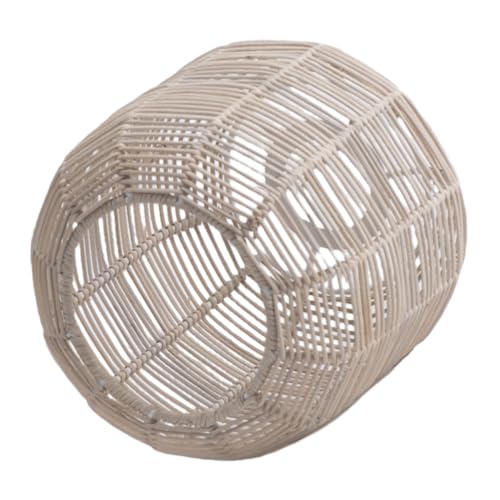 ANDRESLAD Geflochtener Rattan Lampenschirm für Hängelampe Handgefertigt Kompakte Vielseitig Einsetzbar für Wohnzimmer Küche Esszimmer Stilvolle Pendelleuchte Langlebig und Wiederverwendbar von ANDRESLAD