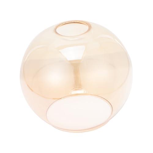 ANDRESLAD Glas Lampenschirm Kugelform Bernsteinfarben Deckenleuchte Ersatzglas für Hängelampe und Schreibtischlampe Wohnraum Beleuchtung Zubehör von ANDRESLAD